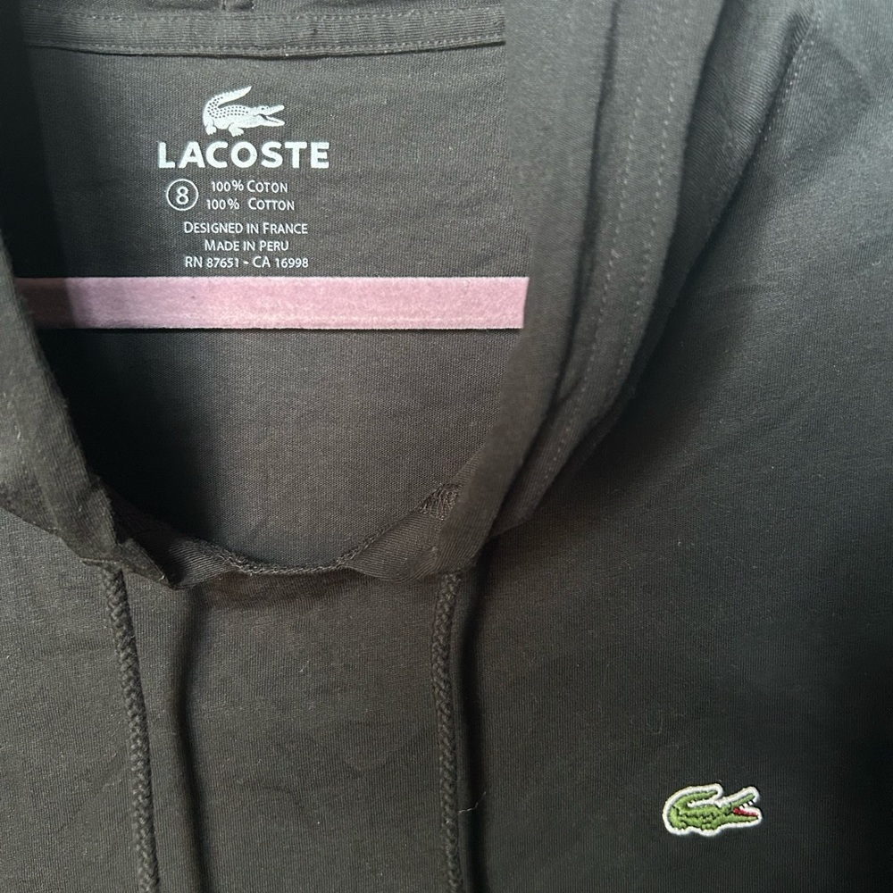 Lacoste Black, Gray, and Cream Hoodies - Picture 4 of 13
